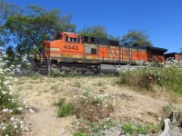 BNSF 4543 pushing coal