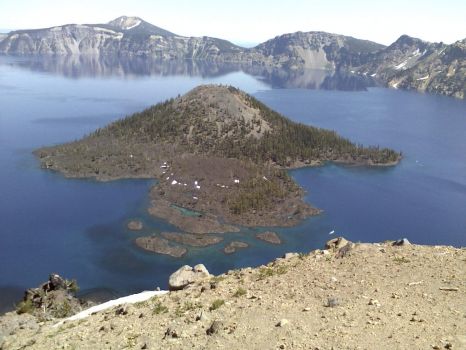 Wizard Island in Crater Lake, Oregon