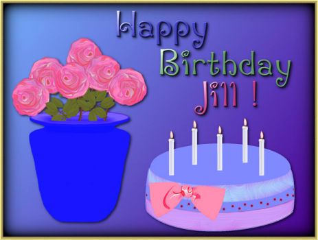 Solve Happy Birthday, Jill! (jill4art, art4sight) jigsaw puzzle online with 12 pieces