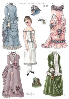 Paper Doll  Nellie ~~ Fashion of the Day ~ 1885