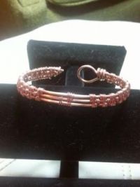 bracelet man's monogrammed copper