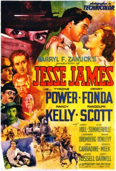 JESSE JAMES - 1939 MOVIE POSTER  TYRONE POWER, HENRY FONDA, NANCY KELLY