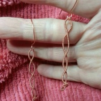 coiled copper earrings
