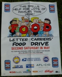 Letter Carrier Food Drive Saturday May 13, 2023