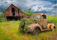 Old Abandoned Barn and truck