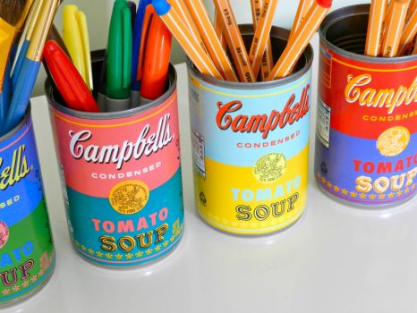 soup can pen holders