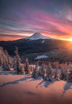 Sunrise over Mount Hood