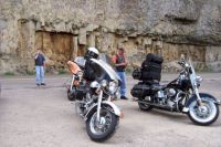 Doug Russ and the bikes in yellowstone