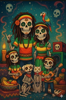 Solve Dia de los Muertos jigsaw puzzle online with 70 pieces