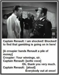 Casa Blanca - Bogart - Raines - I am Shocked Gambling - 1942