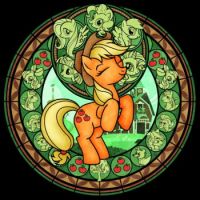 Apple Jack Stained Glass