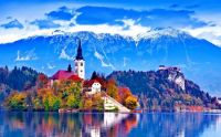 Church on Lake Bled Slovenia