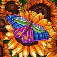 Butterflies n Sunflowers