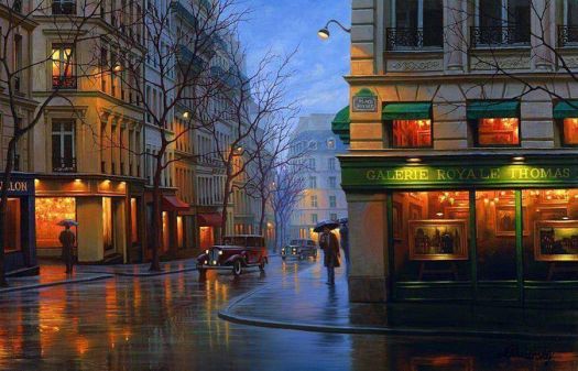 Beautiful Night Cityscapes Painting by Alexey Butyrsky