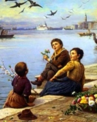 The Arrival of Summer  ~ Antonio Paoletti (Venetian Painter, 1834-1912)