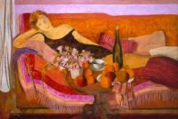 Woman reclining with fruit
