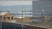Recovering Barges - Keokuk, Lock 19, Mississippi River, June 6, 2025