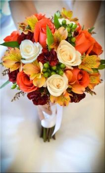 Happiness is.... Autumn Bridal Bouquet.