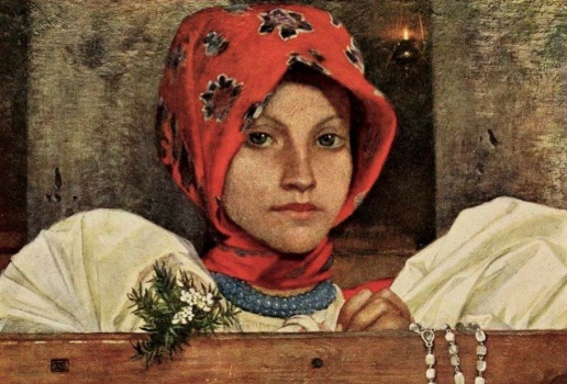 Solve Marianne Stokes - ‘In Church at Vazsecz’ jigsaw puzzle online ...
