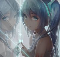Hatsune Miku reflection