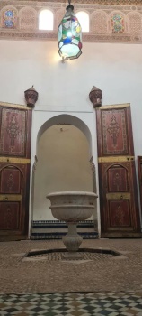 Fountain in an interior room in Bahia Palace