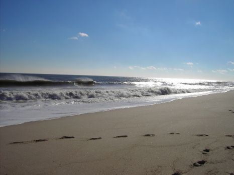 Footprints on the Jersey Shore