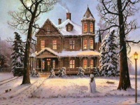 Victorian House in Winter