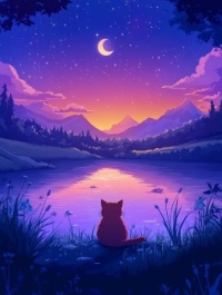 Dreaming by the lake 💜🐾