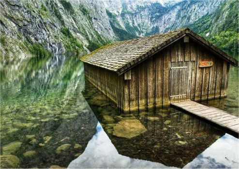 Boat House On the Lake