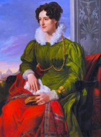 Portrait of the wife of a British cavalry officer