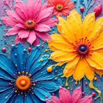 Solve Splashy Colors jigsaw puzzle online with 81 pieces