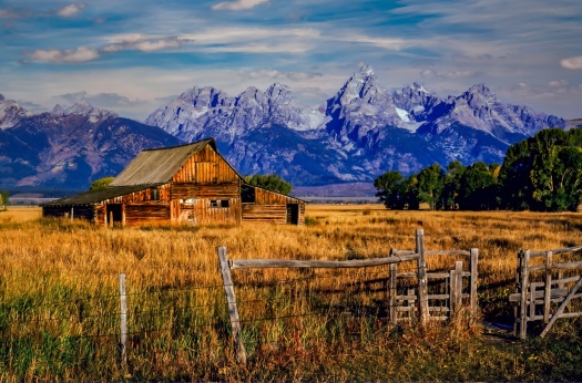 The Moulton barn in Grand Teton National Park, Wyoming, USA