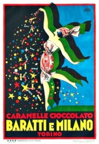 Themes Vintage ads -Baratti Chocolate caramels