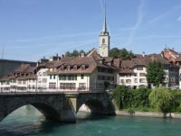 Untertor - älteste Brücke der Stadt Bern über die Aare / Schweiz