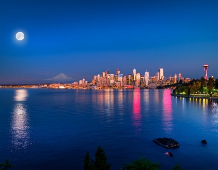 EuroGraphics Seattle City Skyline 1000-Piece Jigsaw Puzzle - 19.25x26.5 Inch Finished Size