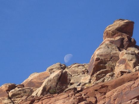 Moon at Arches NP
