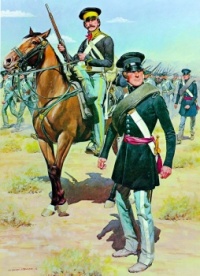 U.S. Cavalry and infantry in the 1840s during the Mexican-American War