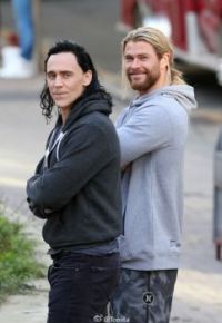 Loki and Thor, Hiddleston and Hemsworth