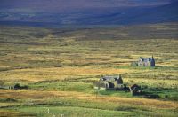Caithness cottages and moorland