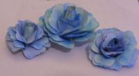 blue paper roses
