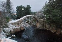 Coffin bridge Carrbridge Scottish Highlands......in the snow.