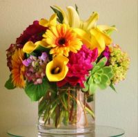Colorful Vase of Flowers
