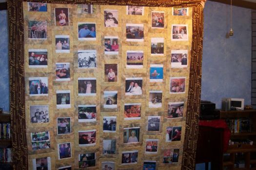 Memorial quilt of Andy Anderson for his family