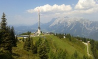 panorama s vysílačem -Alpy