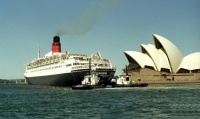 Queen Elizabeth 2 at the Overseas Terminal, Circular Quay 27th February 1993