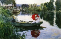 Quiet Day on the Seine ,1880