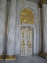 A bedroom door in the palace at Sans Soucie