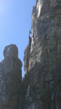 climbing on Table Mountain