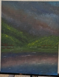My rendition in acrylics of the northern lights