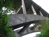 Grafton bridge, Auckland from below, pic taken May 2004